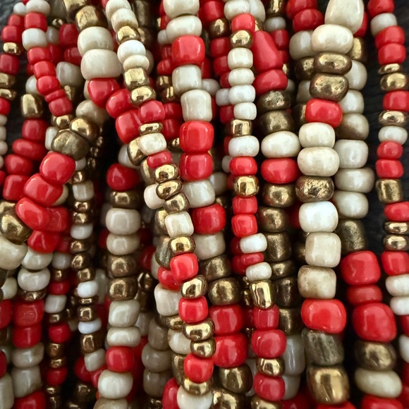 MULTI STRAND BEADED
NECKLACE MADE IN INDONESIA WITH WOOD CLASP - Picture 9 of 9